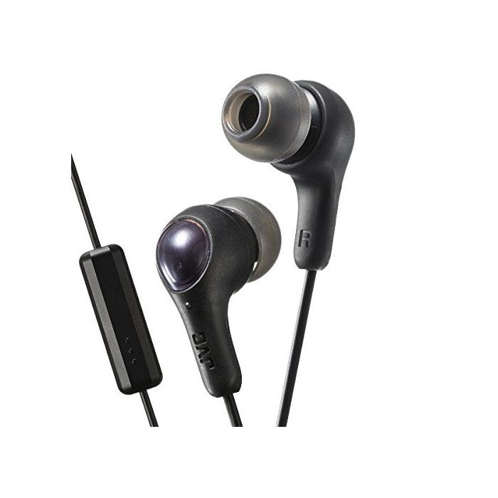 GUMY PLUS : Ecouteurs intra-auriculaires avec microphone et télécommande - compatible IOS et Android aimant néodyme de 11 mm - Noir