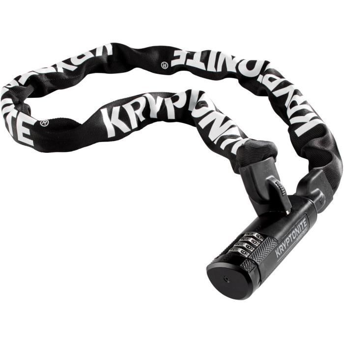 Kryptonite Keeper 712 Combo I.C. - Antivol vélo - 120cm blanc/noir