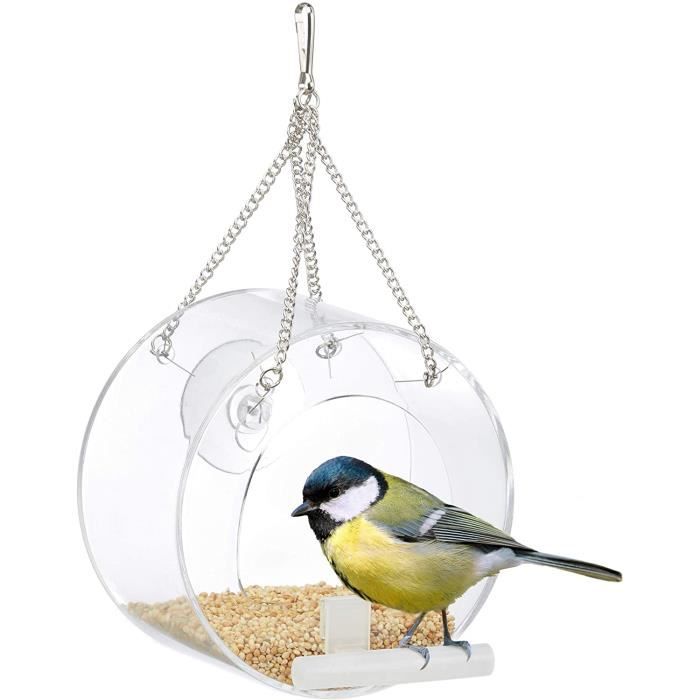 Mangeoire Pour Oiseau Sauvage - À Oiseaux Distributeur Acrylique Suspendre  La Fenêtre 13 X 125
