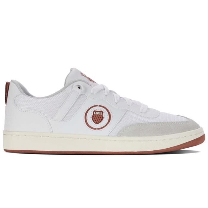 K-SWISS K-SWISS K-Varsity — Baskets femme blanches en synthétique lacets style années 70