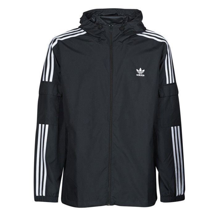 Veste coupe-vent adidas Originals ADICOLOR CLASSICS 3-STRIPES FULL-ZIP - Homme - Noir - Manches longues