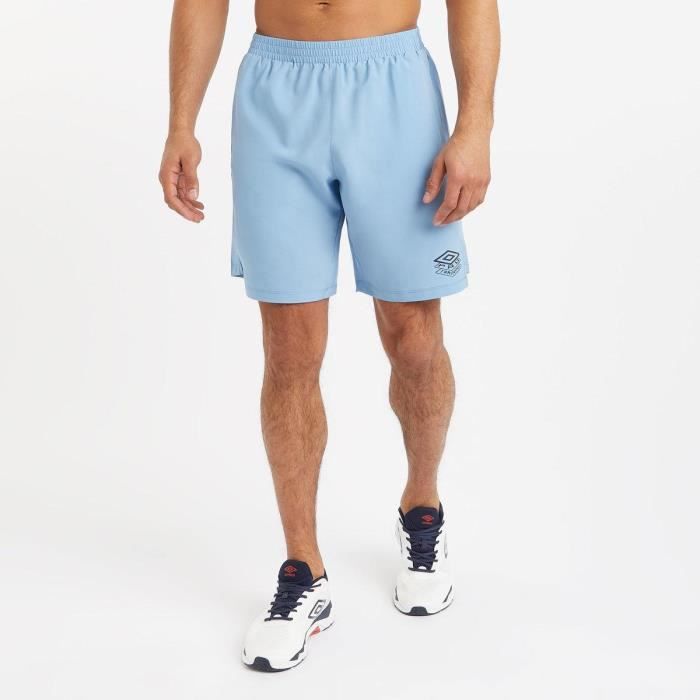 Short De Sport UMBRO Homme – XL – Bleu Rayé – Polyester – Occasion