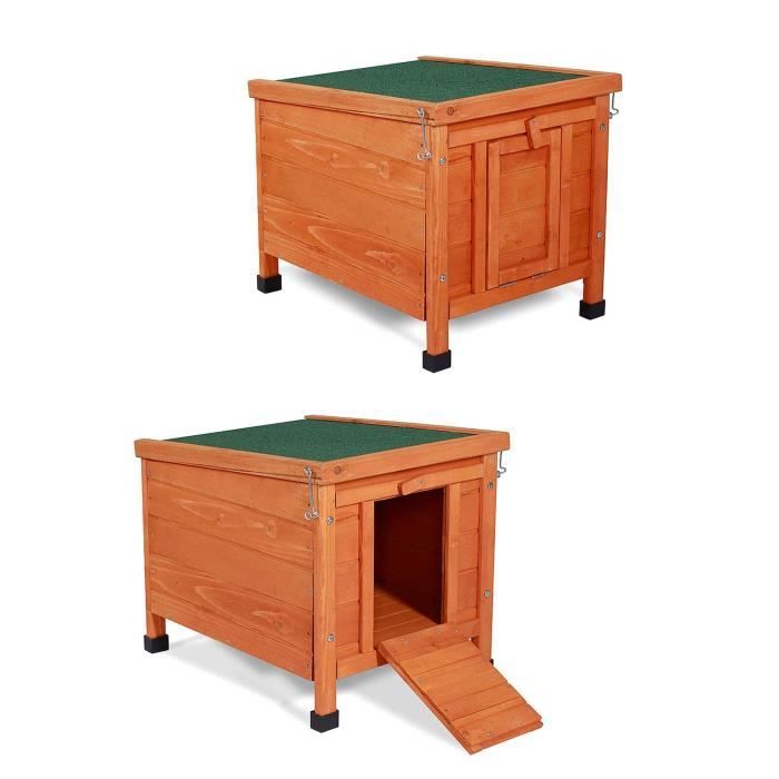 Comparer les prix de Clapier Bois pour Lapins Petit Enclos Animaux Toit Bitumé Jardin