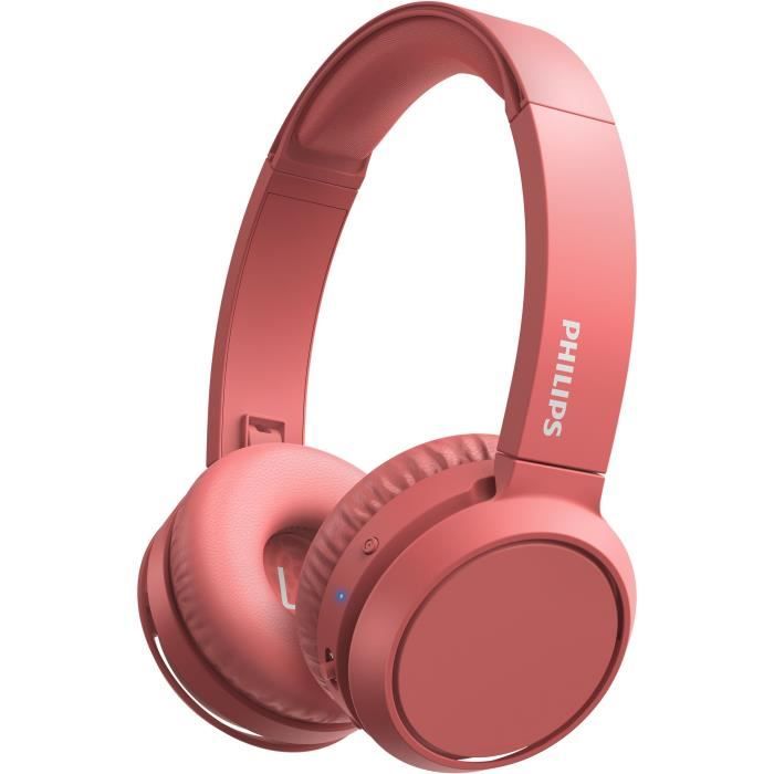 Philips TAH4205RD - Casque sans fil - Supra aural - Bluetooth- 32 mm driver - Autonomie de 29h - USB-C- Corail