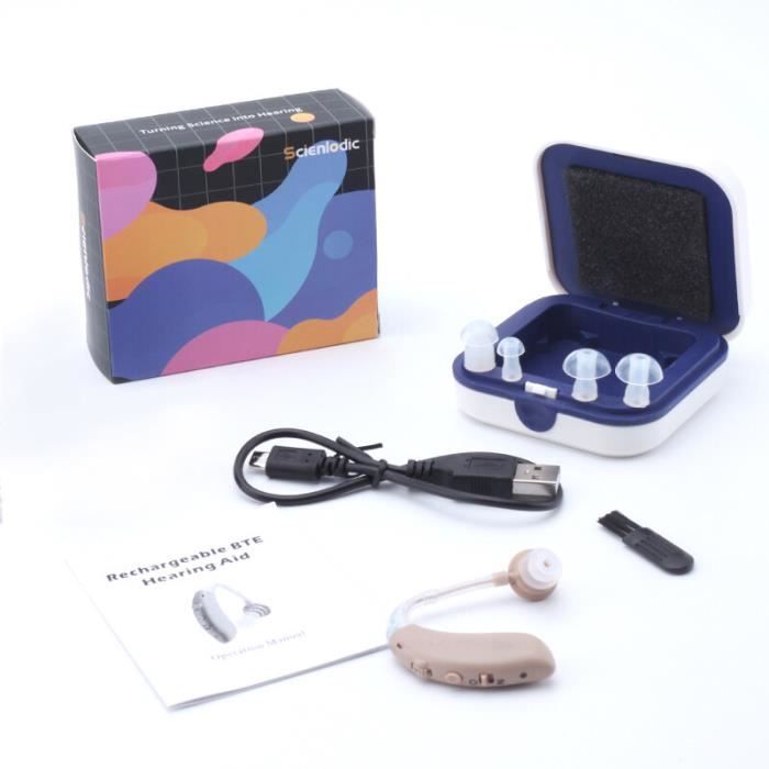 Appareil Auditif Amplificateur De Son Rechargeable - Améliorateur De Voix Et Pour La Télévision Et La Conversation. (2 Pièces Amplificateur Auditif