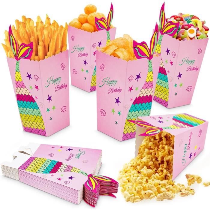Boîtes à friandises avec poignée de transport pour fête d'anniversaire