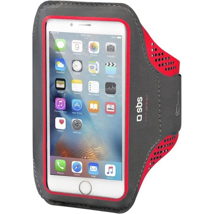 Brassard Universel pour Smartphone 'Fit Band', Brassard Telephone Sport, Course a Pied, Taille XL, Rouge