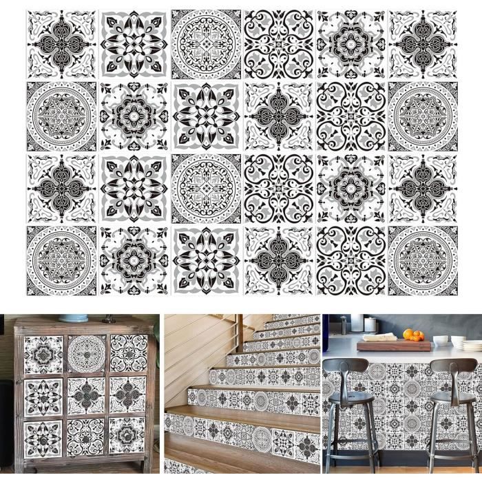 Ensemble de carreaux de céramique faits main : oeuvre d'art murale espagnole bleu mat (15 cm) - Canada