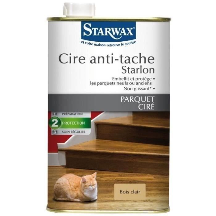 Cire anti-tache starlon parquet ciré - bois clair - 1 L