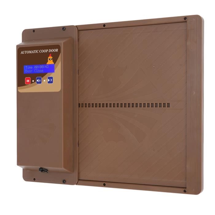Porte Automatique De Poulailler Solaire Avec Télécommande - IP67, Protection Anti-pincement, Ouverture 20,5x29,5 Cm