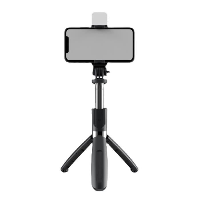 Perche à selfie, artefact selfie multifonction pour téléphone portable, télécommande Bluetooth, lumière de remplissage pour trépied