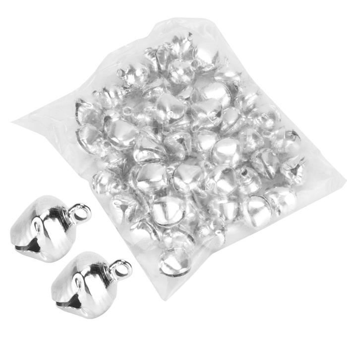 Lot De 50 Clochettes De Noël En Métal Coloré - 22mm, Pour Décoration De Sapin, Bijoux, Animaux, DIY - Multi-Couleurs - 3