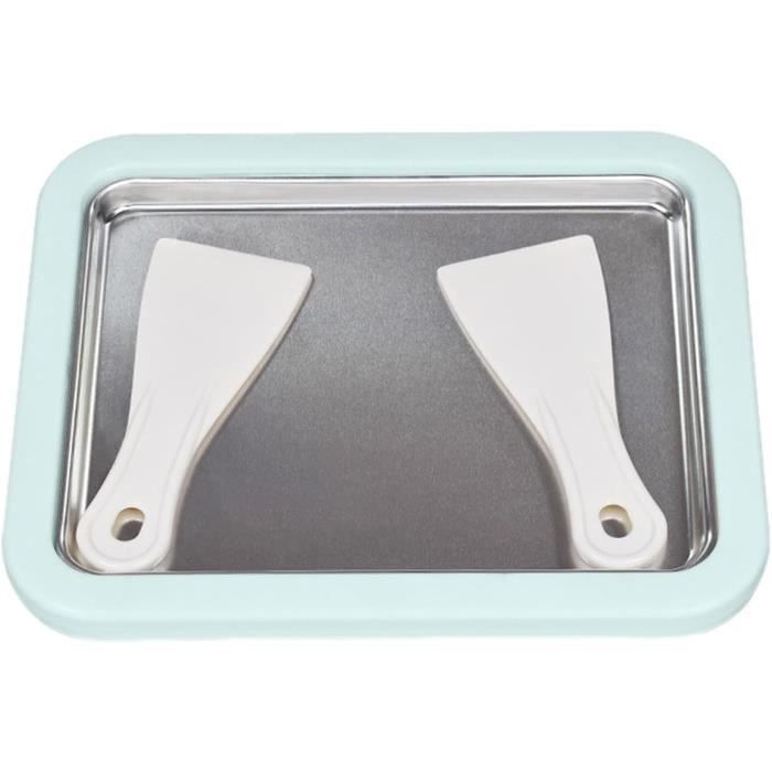Machine à Glace Roulée Instantanée - Plaque En Inox 304 Avec 2 Spatules - Pour Faire Des Rouleaux De Glace Maison - 10