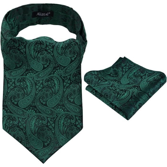 Cravate Pour Homme En Soie Cachemire Floral Cravate Poche Carré Boutons