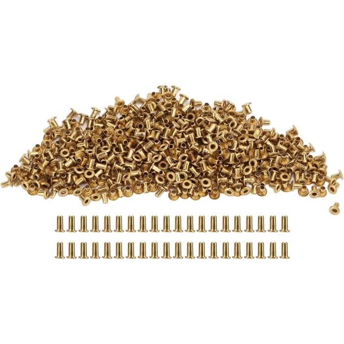 NUOBESTY Lot de 8 Tiges Filetées en Laiton M10 X 20 Mm Creuses, Raccords pour Réparation de Lampes, Matériel de Quincaillerie pour Bricolage, Pièces