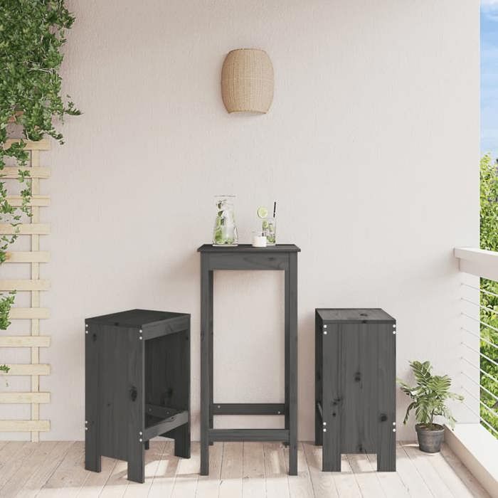 vidaXL Lot de 2 Tabourets de Bar Chaise de Pub Siège de Bistrot Meuble de Terrasse Balcon Patio Jardin Extérieur Bois 825347