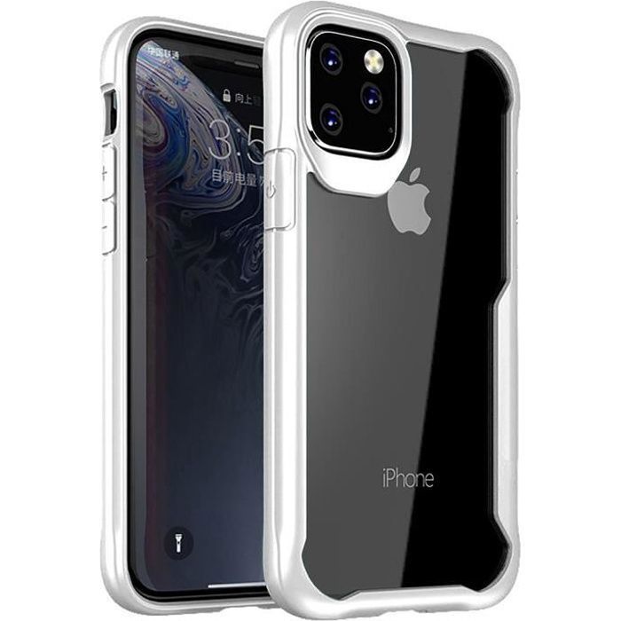 Coque Pour iPhone 11 Bumper Hybride Rigide Antichoc Blanc