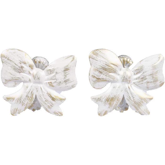Lot De 2 Pinces à Rideaux En Métal En Forme De Plume, Pinces à Rideaux