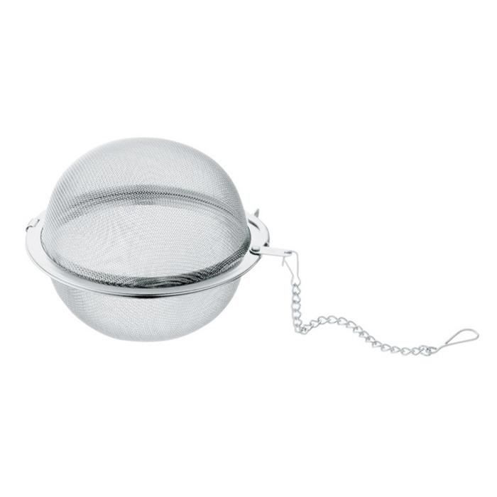 18 Pcs Infuseur à Thé en Acier Inoxydable avec Poignée, 18 x Boules de Thé, Argent