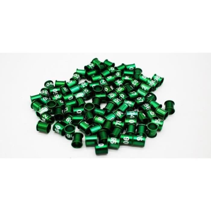 Anneaux De Pattes Pour Oiseaux - Lot De 100 - 8 Mm - Couleurs Mélangées - Pour Pigeons, Perruches, Cailles