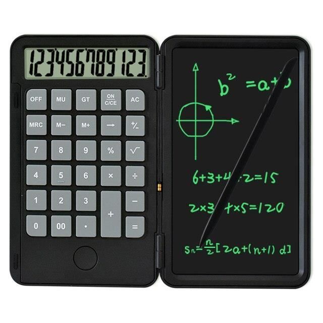 Calculatrice Scientifique Avec Bloc-notes - Écran LCD Double Ligne + Tablette 6 Pouces - Pour Bureau, école, Réunions - 3
