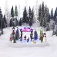 Luville Village de Noël Miniature Patin à glace sur l'Étang - L32 x l24,5 x H14,5 cm-1