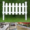 Treillis,Clôture de confidentialité en plastique blanc,clôture à picots de Style européen pour jardin en pvc et - Type 50 x 13cm-1