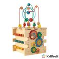 Cube d'activités en bois - KIDKRAFT - Thème cirque - Reconnaissance des formes et des couleurs-1
