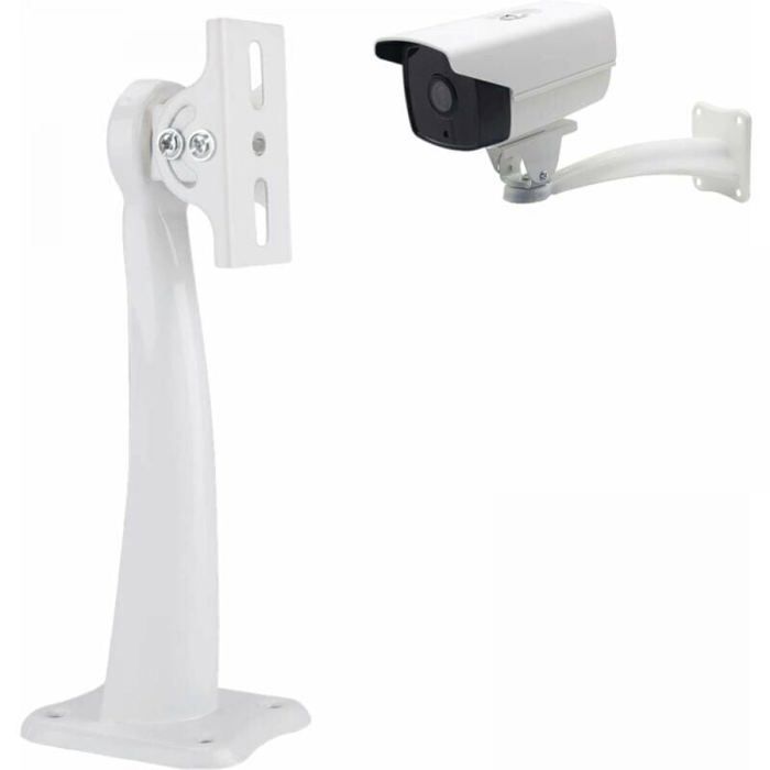 Support De Caméra De Surveillance Métal – Fixation Mur/plafond, Réglable De 0 à 90°, Blanc