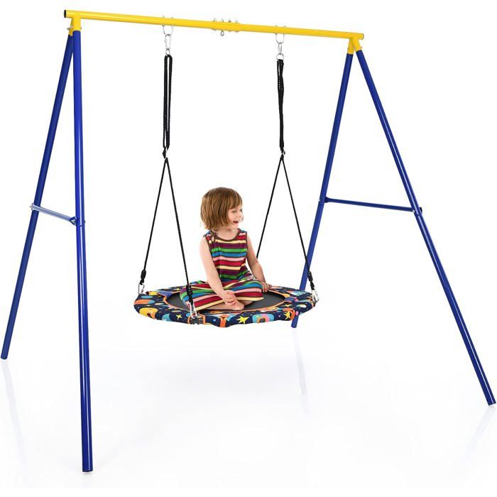 Balançoire Enfants Cadre en A, Charge 200kg - Ciel & terre Commerce