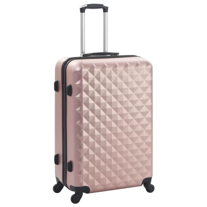 2198 SOLDE NEUF Trolleys Valise rigide 3 pcs Dor rose ABS Grande