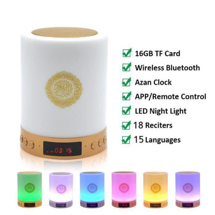 Veilleuse Coranique 3D LED – Lampe Ambiance Islamique Ramadan, Allah Coran, Idée Cadeau Déco Prière Maison Salon Bureau