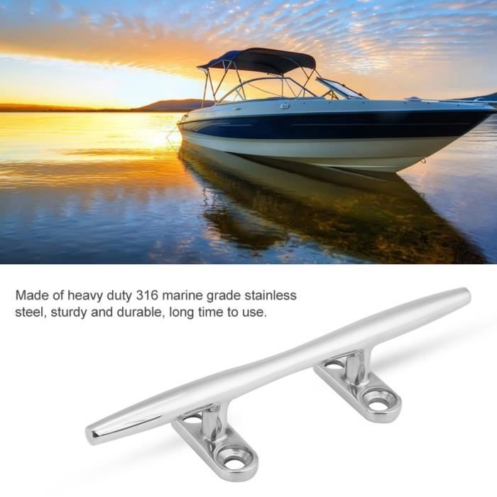 Lot De 2 Taquets Bateau Inox 316 Ouverts 20,3 Cm – Taquet Marin Robuste Pour Kayak, Bateau Pêche