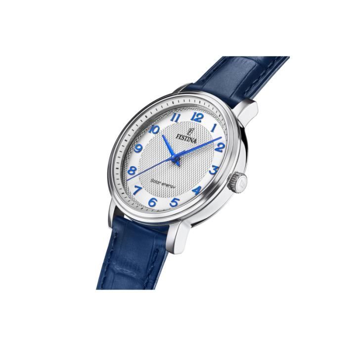 Bracelet De Montre FESTINA En Cuir Bleu - Pour Homme - Neuf Avec étiquettes