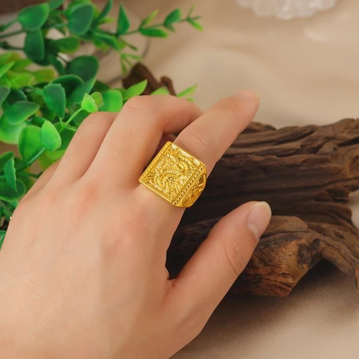 Bague Dragon Plaqu Or Jaune Bague R glable Bijoux Gothiques pour