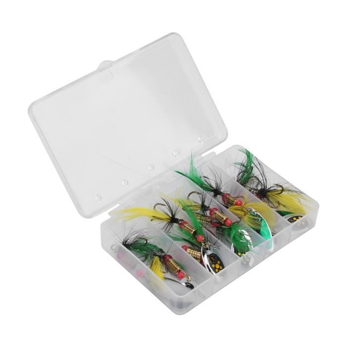 10 Leurres De Pêche Spinner – Cuillères En Alliage De Zinc, Avec Boîte De Rangement