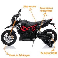 Aprilia Dorsoduro 900 Mini Moto Électrique 6V pour Enfants – Rouge | 1 à 3 ans