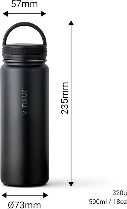 Gourde Bouteille Isotherme Thermos de Voyage En Acier Inoxydable