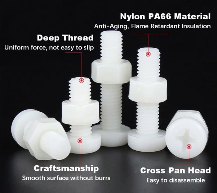 Kit de boulons et écrous à tête plate en acier inoxydable - CIKONIELF Kit de boulons et écrous à tête plate en acier inoxydable - CIKONIELF