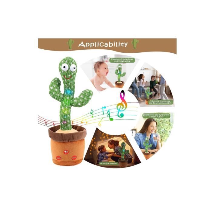 MAGIC SELECT Cactus Dansant Peluche | Danse et Répète Votre Voix, Mouvement Électronique, Lumières et 120 Chansons, Cadeaux pour Les Enfants, Piles Non incluses MAGIC SELECT Cactus Dansant Peluche | Danse et Répète Votre Voix, Mouvement Électronique, Lumières et 120 Chansons, Cadeaux pour Les Enfants, Piles Non incluses