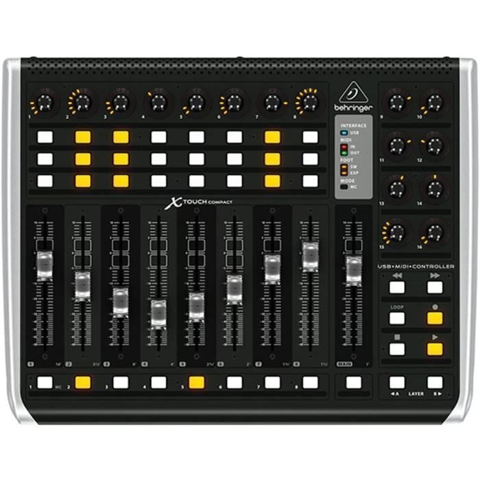 Contrôleurs MIDI pour home studio Behringer X-touch Compact – Interface  Audio USB-USB 2.0, Ethernet, USB 94735 - Cdiscount TV Son Photo