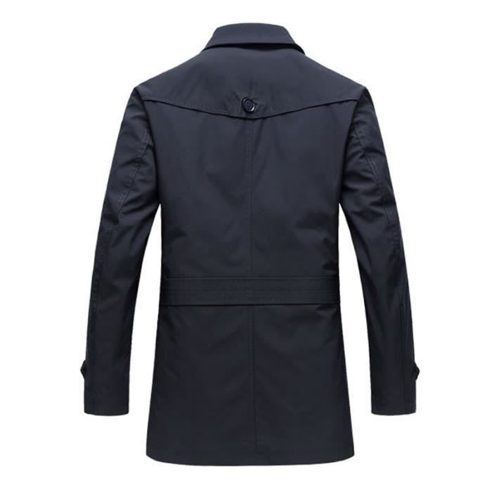 Trench-coat Léger Pour Homme - Marque Uxcell, Couleur Kaki, Taille Unique Ajustée
