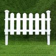 Treillis,Clôture de confidentialité en plastique blanc,clôture à picots de Style européen pour jardin en pvc et - Type 50 x 13cm-3