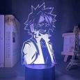 3D Illusion Lampe LED Night Light Anime My Hero Academia Denki Kaminari Statue Art Chambre agrave coucher Deacutecoration Enf[579]-3