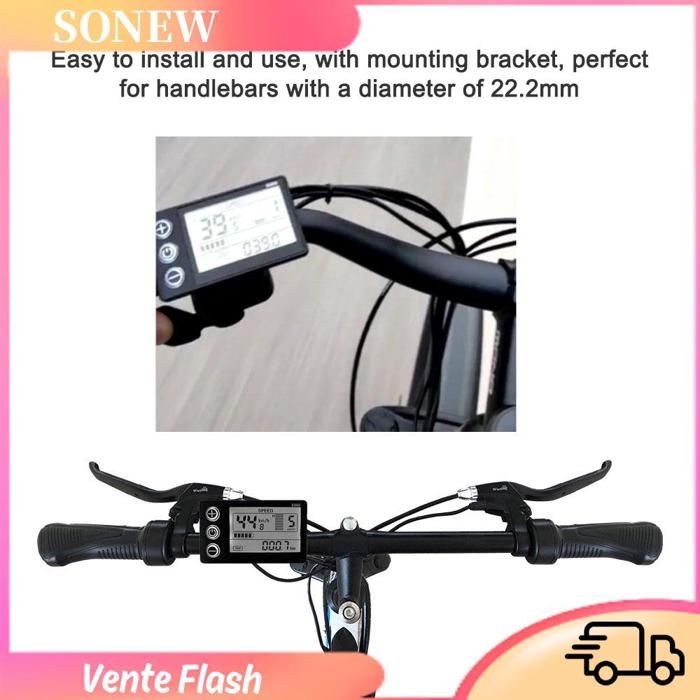 Compteur LCD S866 Pour Vélo électrique – 6 Broches, Compatible 24-60V, étanche IP65, Support 22,2mm