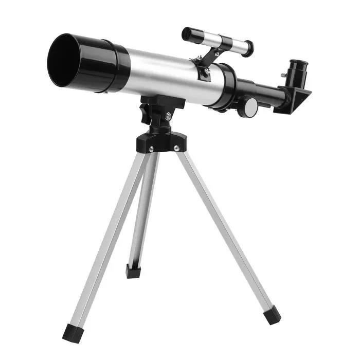 Télescope Astronomique 90/600 Mm Pour Débutants – Kit Complet Avec Trépied Aluminium, Adaptateur Smartphone Et Sac De Transport