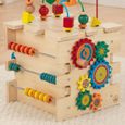 Cube d'activités en bois - KIDKRAFT - Thème cirque - Reconnaissance des formes et des couleurs-4