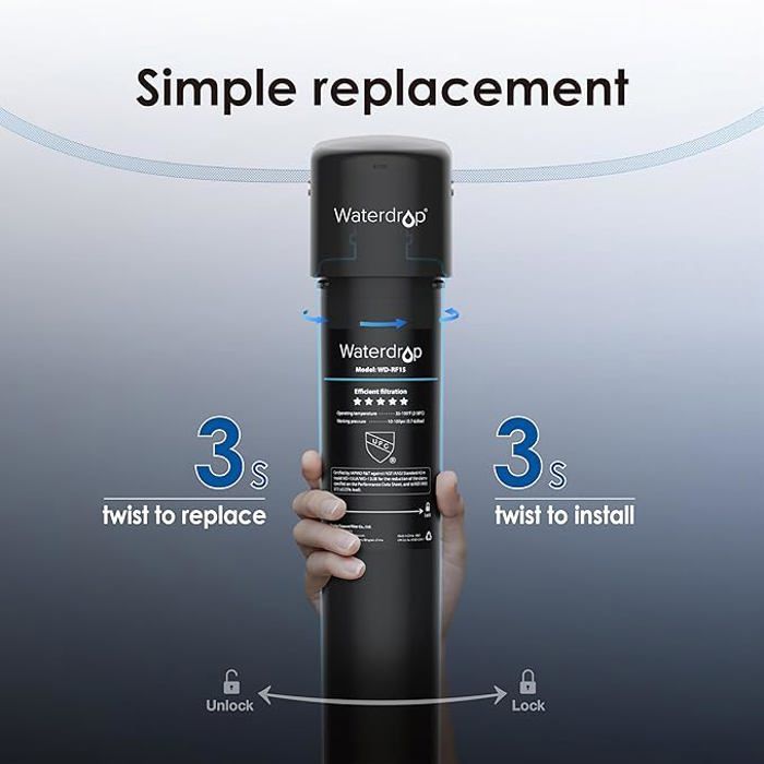 Lot De 2 Filtres De Remplacement Waterdrop – Charbon Actif + Membrane UF 0.01 Micron