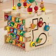 Cube d'activités en bois - KIDKRAFT - Thème cirque - Reconnaissance des formes et des couleurs-5