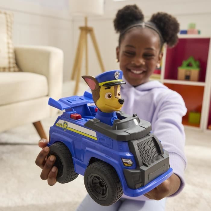 PAW Patrol, Chase Cruiser de police télécommandée avec direction bidirectionnelle pour enfants à partir de 3 ans